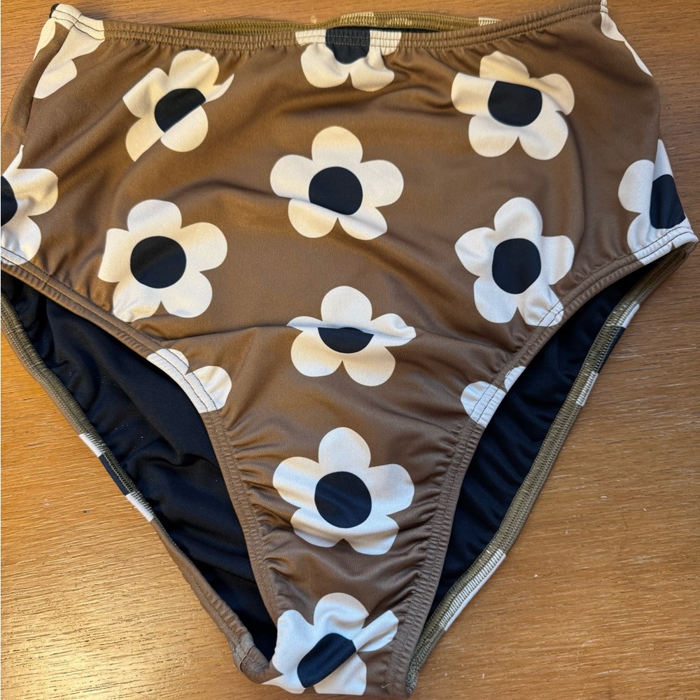 Floral Brown Bikini Bottom
